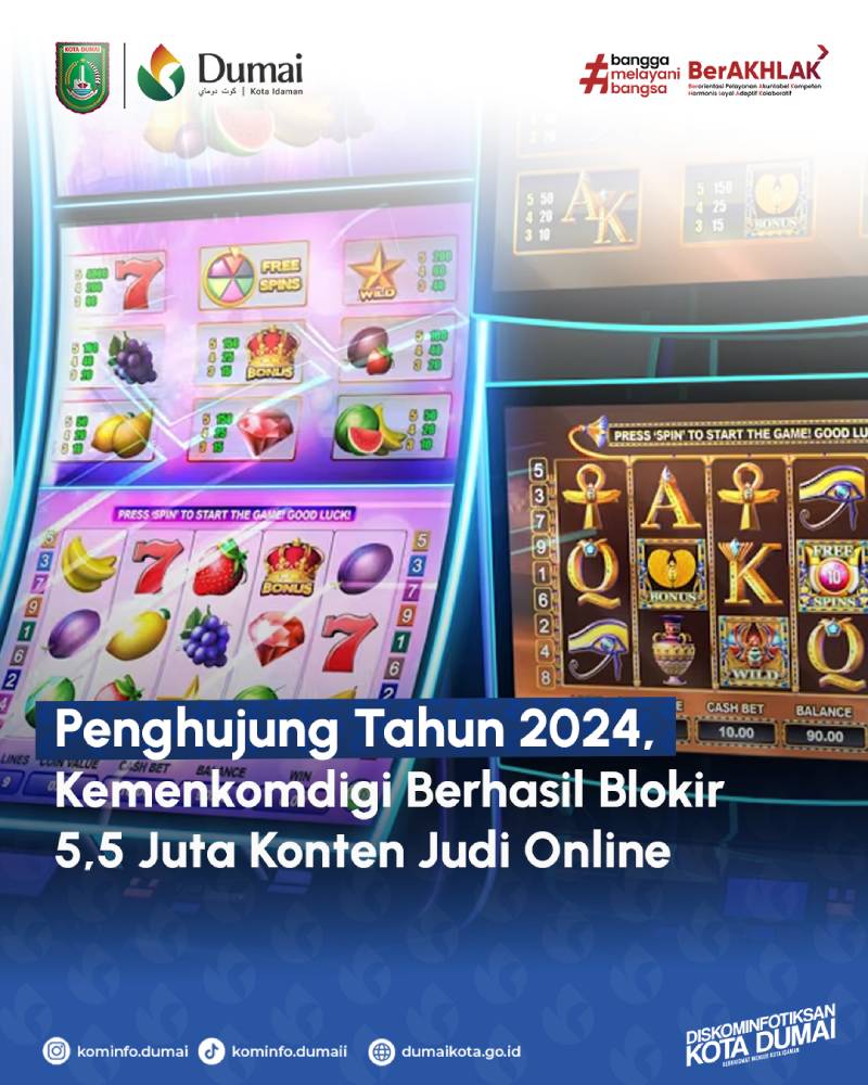 Penghujung Tahun 2024, Kemenkomdigi Berhasil Blokir 5,5 Juta Konten Judi Online 