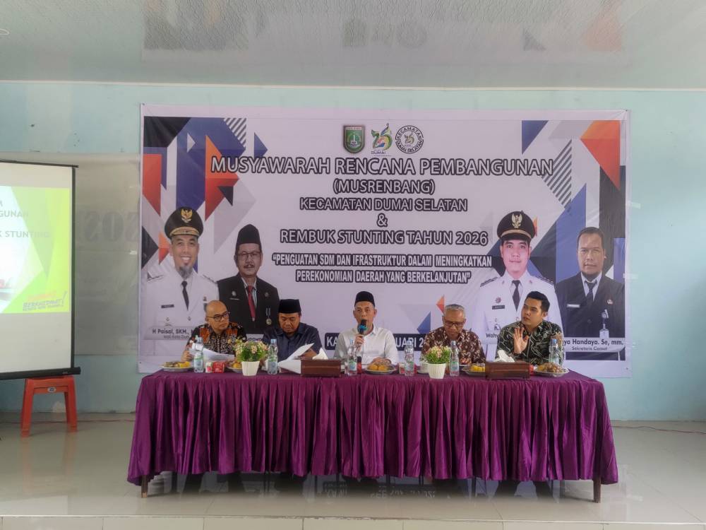 Pimpin Musrenbang di Kecamatan Dumai Selatan, Wako H Paisal: Tentukan Usulan Pembangunan Prioritas 2026 Kita Eksekusi