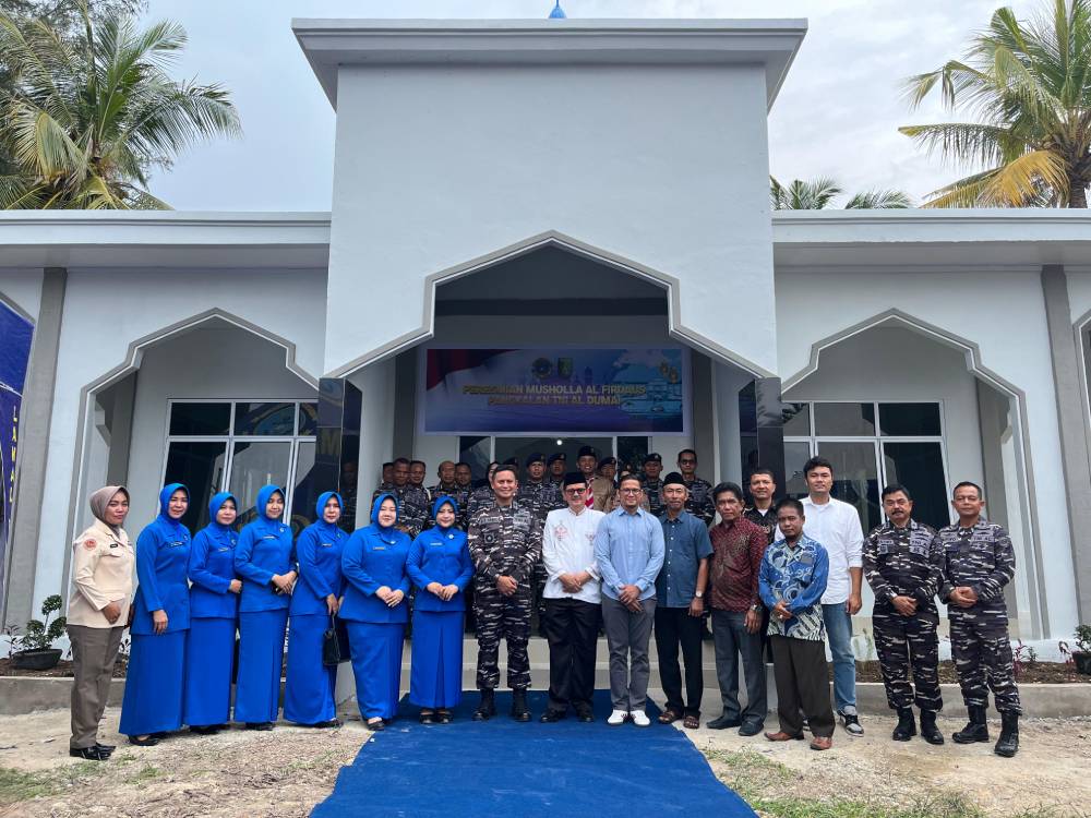 Hadiri Peresmian Mushalla Al Firdaus Di Mako Lanal Dumai, Sekdako: Penguatan Kerohanian Prajurit Akan Semakin Intens  