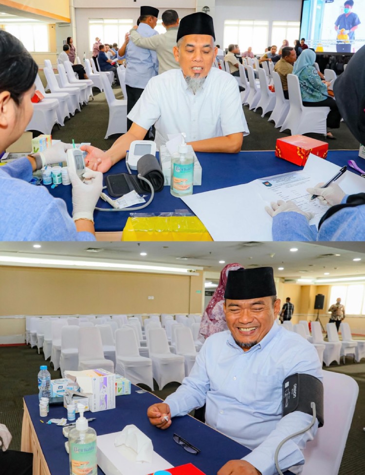 Sebelum Dilantik, Wali Kota Dan Wakil Wali Kota Dumai Bersama 11 Kepala Daerah Lainnya Di Riau Jalani Pemeriksaan Kesehatan 