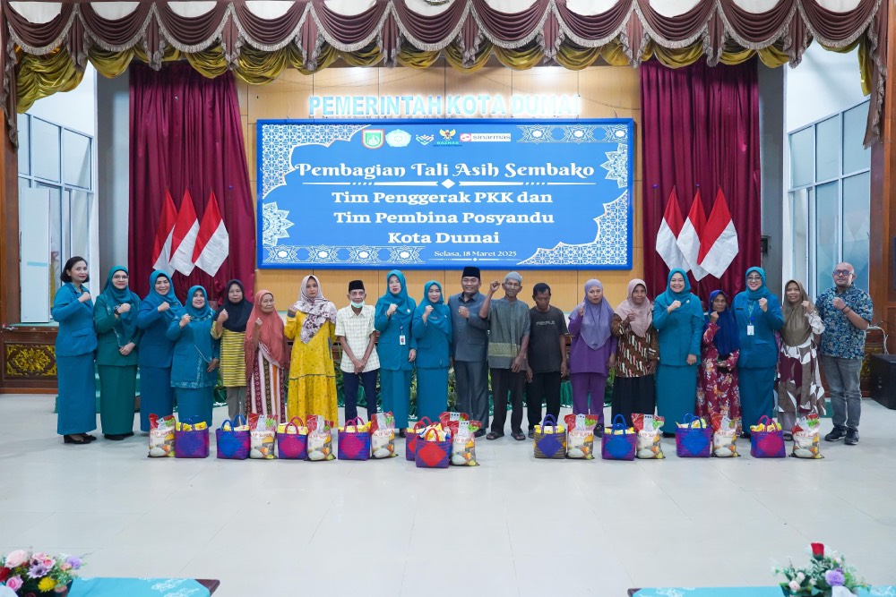 Momentum Berbagi Di Bulan Ramadhan, TP PKK Kota Dumai Peringati HKG Ke-53 Sambil Memberi Tali Asih Kesejahteraan Keluarga