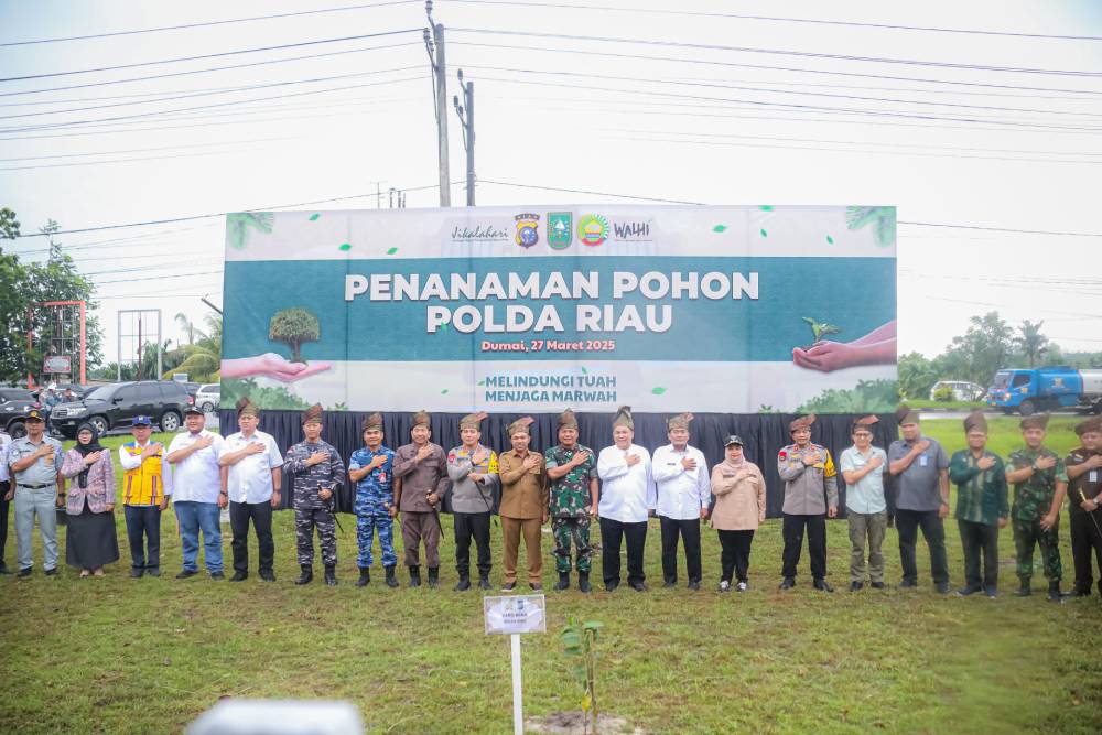 Program Penghijauan Berupa Penanaman 10.000 Pohon Oleh Polda Riau Mulai Dilaksanakan, Kota Dumai Menjadi Kabupaten/Kota Pertama Di Provinsi Riau