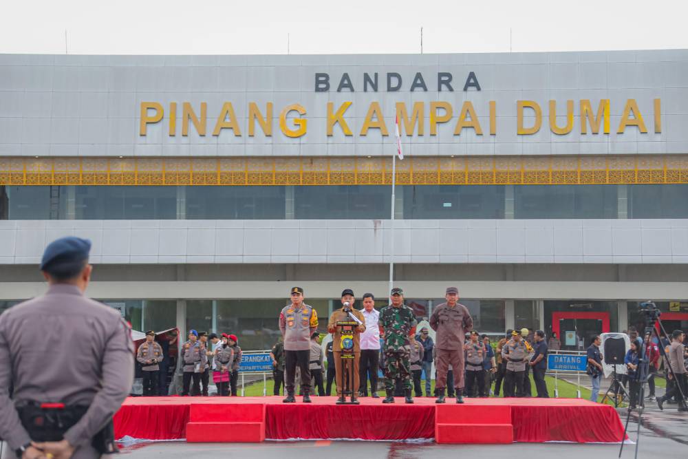 Pimpin Apel Kesiapsiagaan Karhutla, Gubernur Wahid: Kita Siap Siaga Sebelum Karhutla Ada Di Provinsi Riau