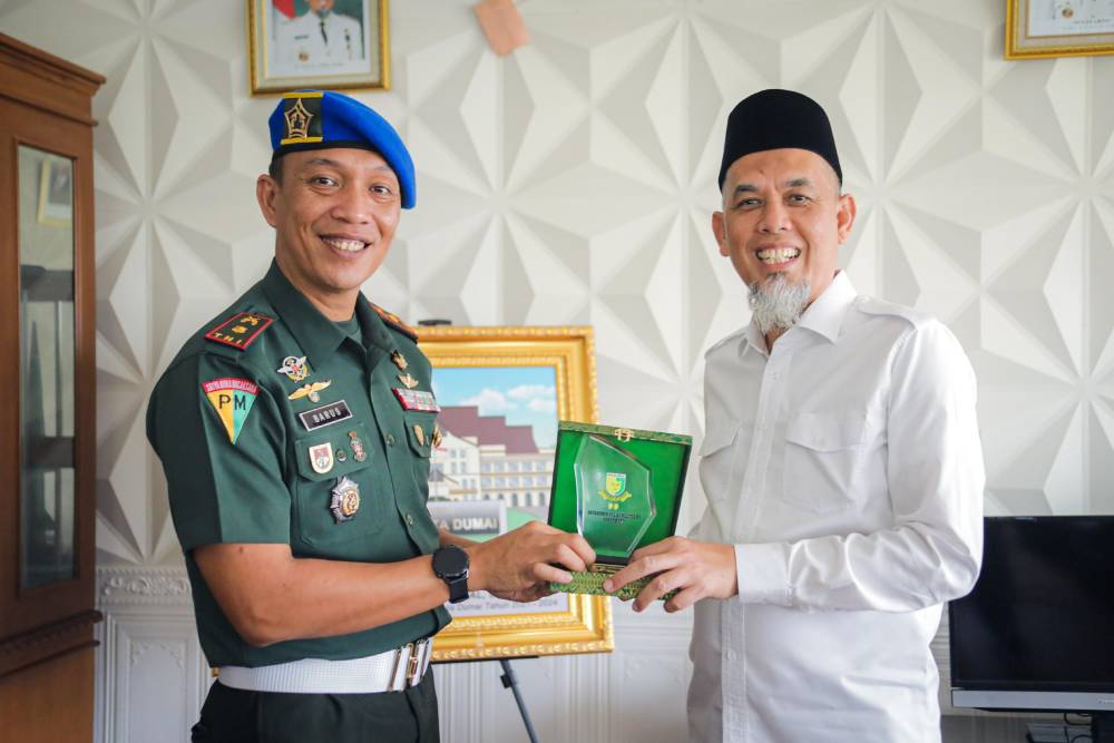 Wako H Paisal Sambut Hangat Kunjungan Silaturahmi Dandenpom I/3 Pekanbaru, Perkuat Sinergitas Wujudkan Kota Dumai yang Kondusif