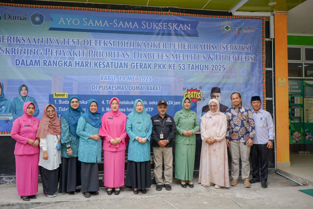 Perkuat Khidmat Kesehatan, Kota Dumai Laksanakan Pencanangan IVA Test Dan Skrining Penyakit Prioritas Secara Serentak