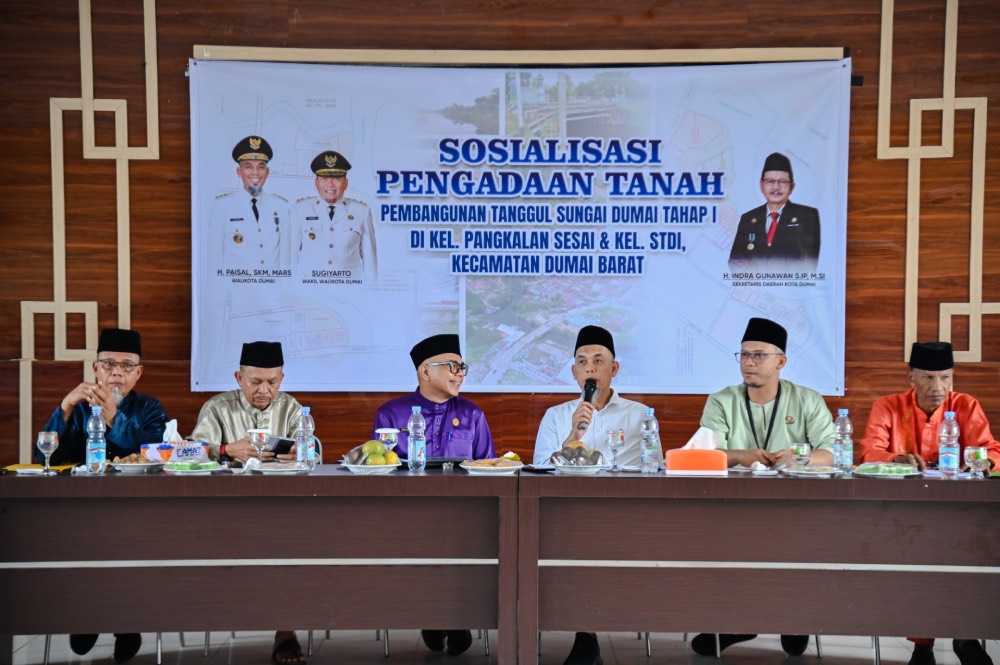 Tahapan Penanggulangan Banjir Di Sungai Dumai Tengah Digesa, Pemko Dumai Sosialisasikan Rencana Pengadaan Tanah bagi Pembangunan untuk Kepentingan Umum Tahap Pertama Kepada Masyarakat 