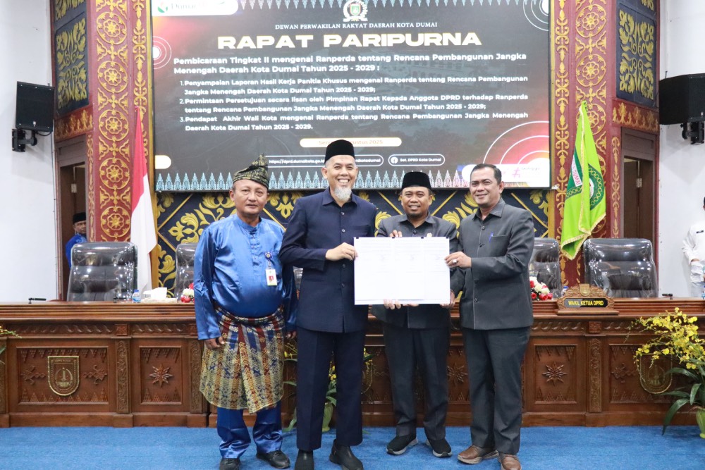 DPRD & Pemko Sepakat! RPJMD Dumai 2025-2029 Resmi Disetujui, Jadi Fondasi Strategis Pembangunan Daerah 