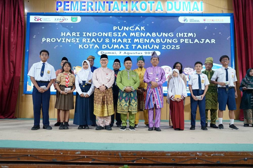 Ratusan Pelajar Dumai Ramaikan Puncak Hari Indonesia Menabung 2025, Bangun Fondasi Keuangan Kuat Masa Depan