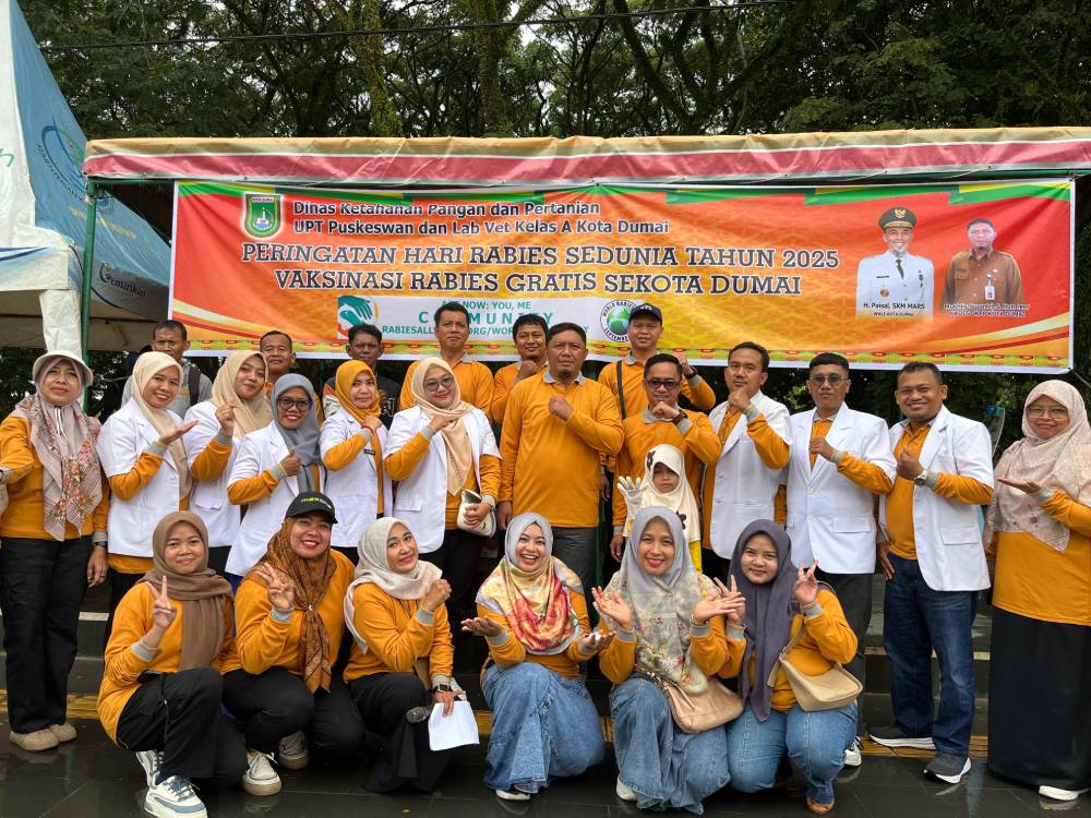 Laksanakan Vaksinasi Memperingati World Rabies Day, Pemko Dumai Vaksinasi Total 263 Ekor Hewan Peliharaan.