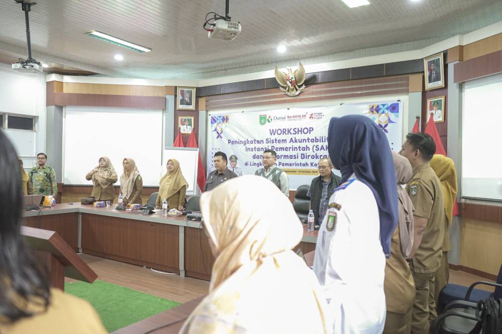 Wujud Nyata Meningkatkan Kinerja, Pemerintah Kota Dumai Gelar Workshop Peningkatan SAKIP dan Reformasi Birokrasi