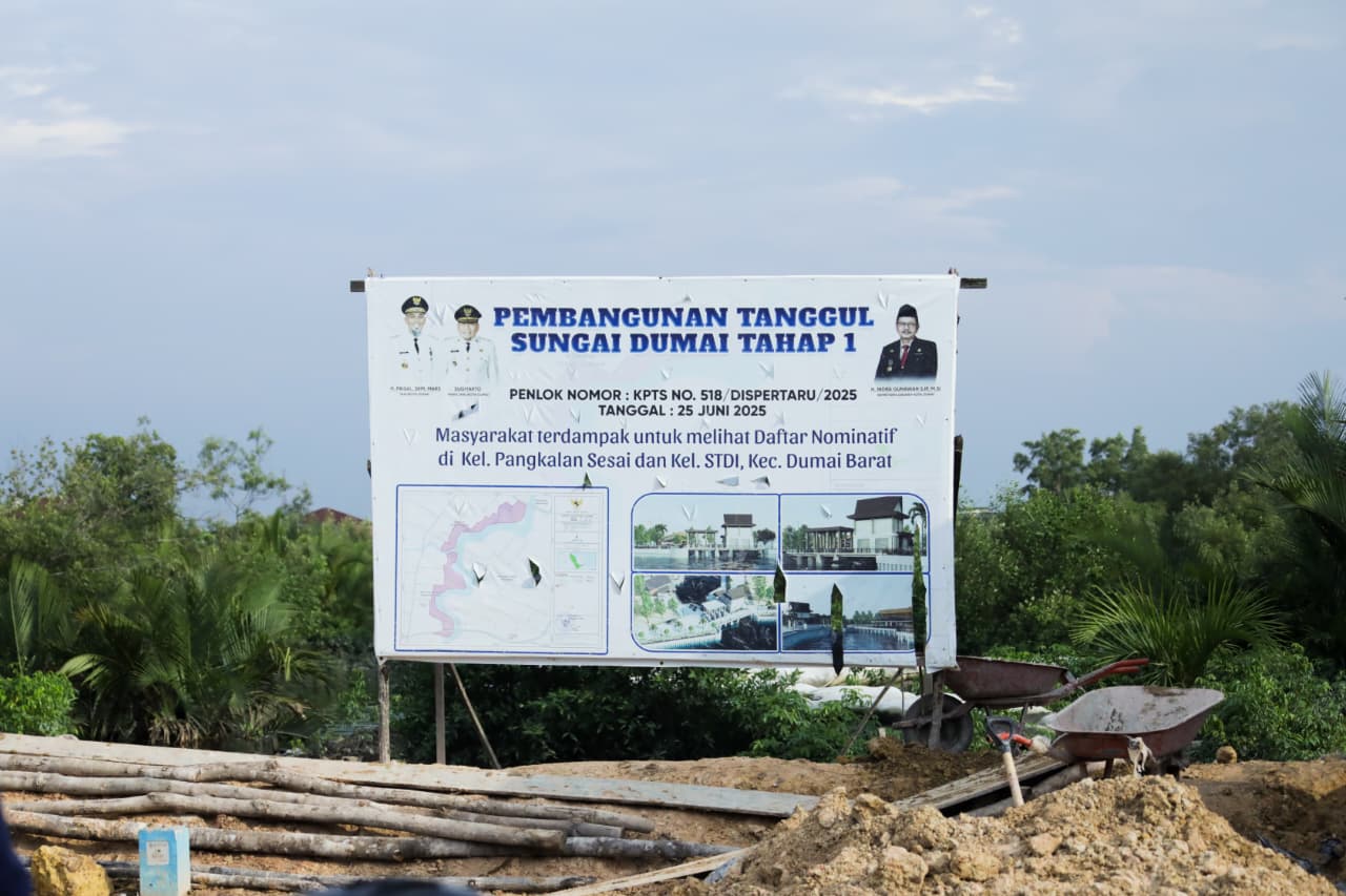 Pemko Dumai Mulai Eksekusi Program Penanggulangan Banjir Pada Tahap I Di Bantaran Kawasan Sungai Dumai