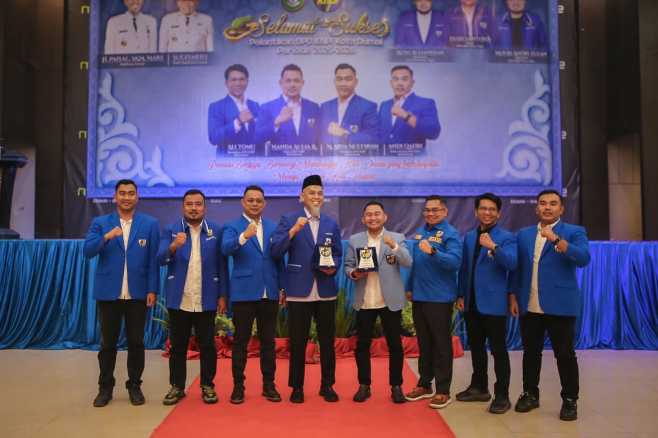 Pengurus DPD KNPI Kota Dumai Periode 2025-2028 Resmi Dilantik, Wako H Paisal Ajak Pemuda Bersinergi Membangun Daerah