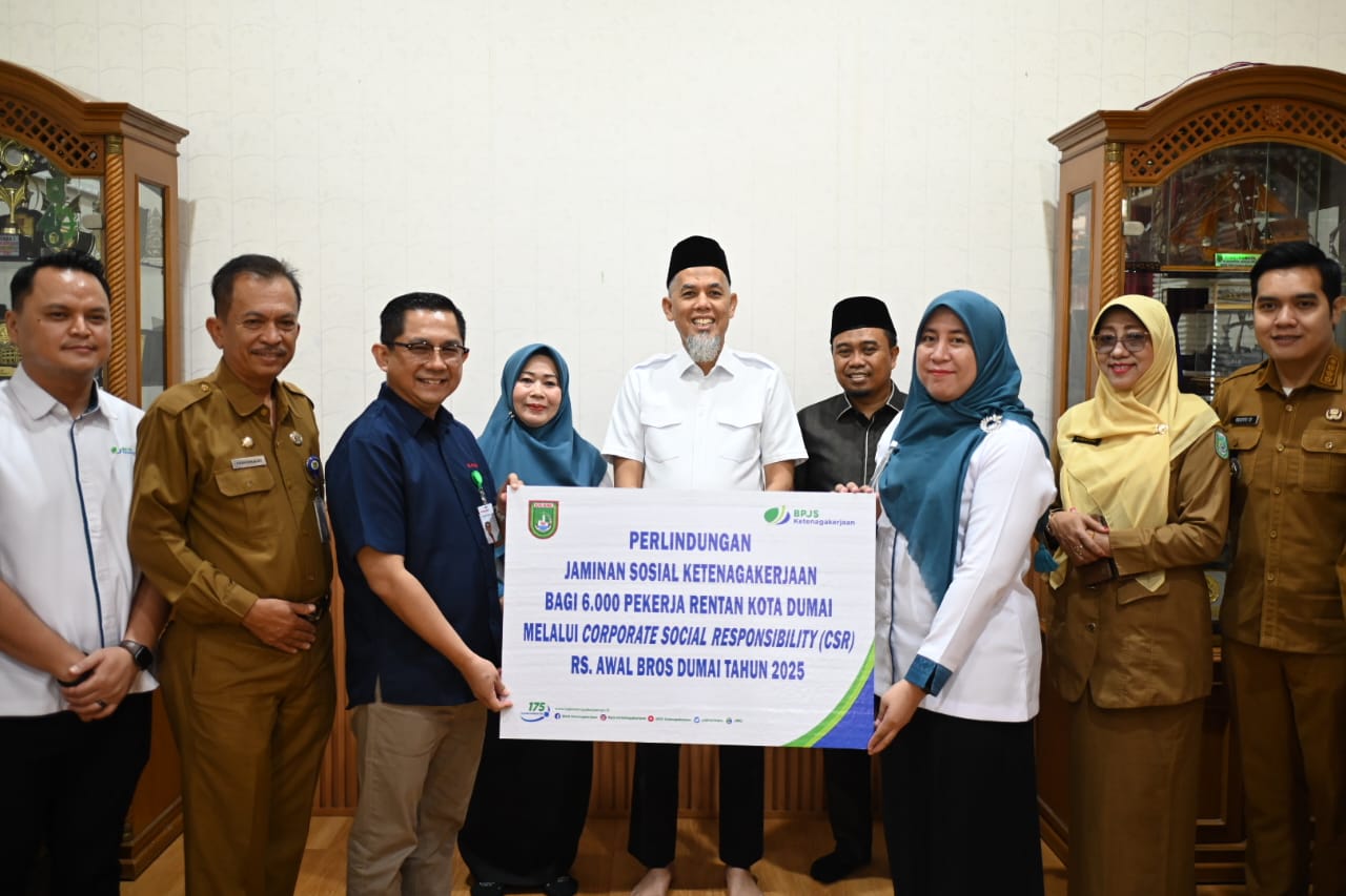 Wako Dumai H. Paisal Apresiasi, BPJS Ketenagakerjaan dan RS Awal Bros Sinergi Perkuat Perlindungan Sosial bagi Pekerja Rentan 