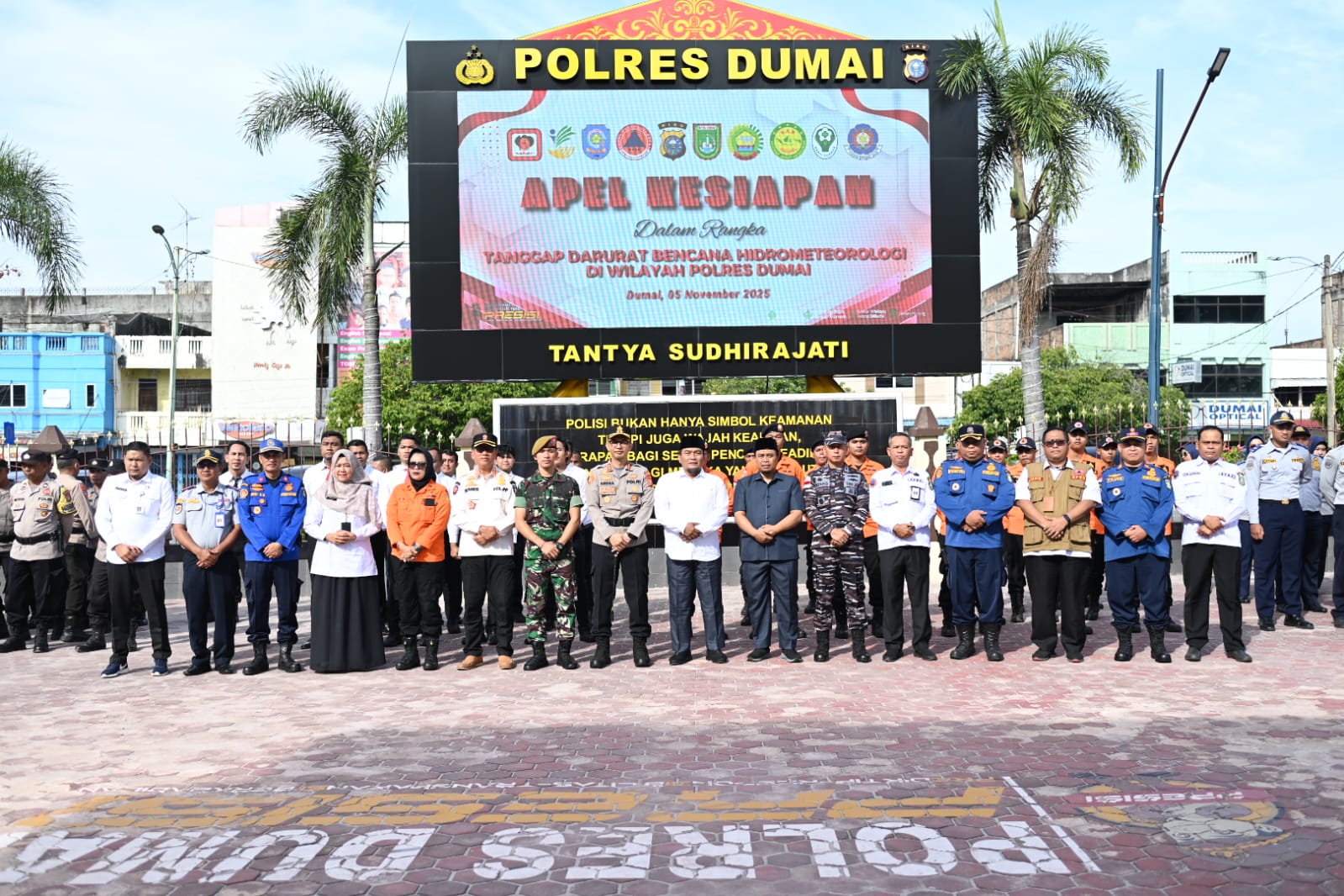 Hadiri Apel Kesiapan Tanggap Darurat Bencana Hidrometeorologi, Wawako: Pemko Dumai Apresiasi Penuh Langkah Dari Polres Dumai