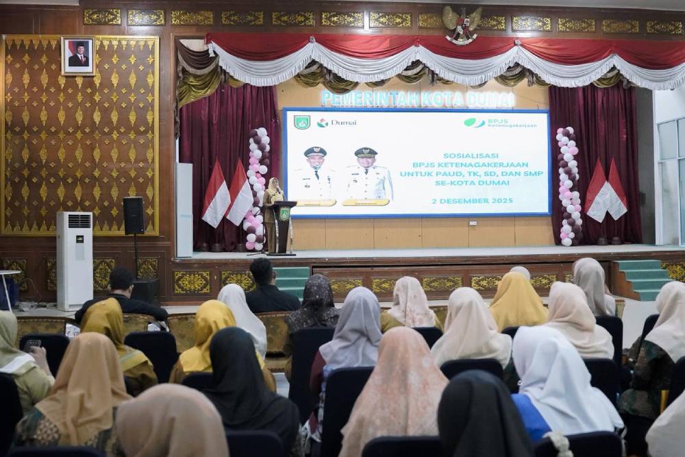 Pastikan Kesejahteraan Guru, Pemko Dumai Apresiasi Sosialisasi BPJS Ketenagakerjaan