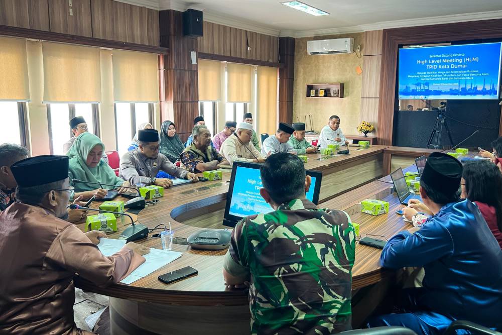 Waspada Inflasi Jelang Nataru, Wawako Sugiyarto Pimpin Rapat TPID Dumai