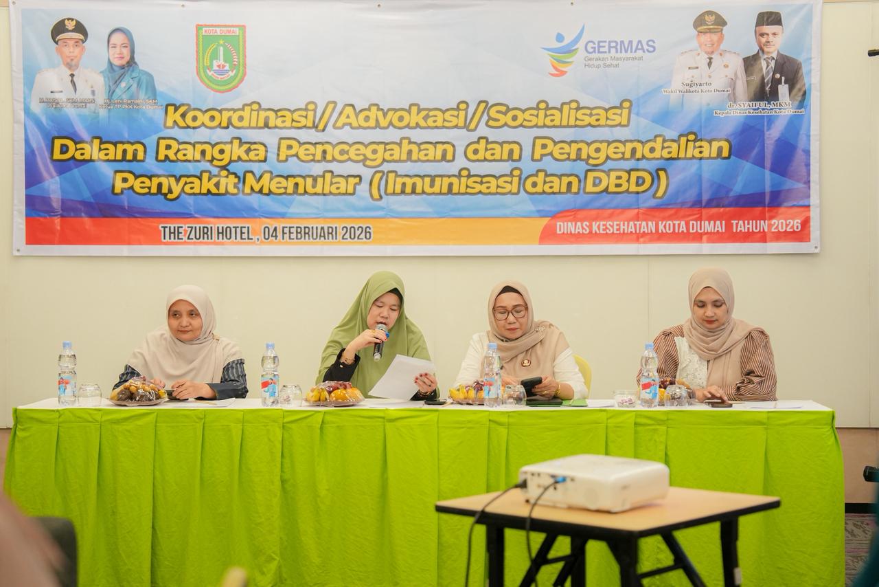Pemko Dumai Gelar Koordinasi Lintas Sektor Pencegahan dan Pengendalian Penyakit, Ketua TP-PKK Kota Dumai Tekankan Peran Bersama dalam Peningkatan Cakupan Imunisasi