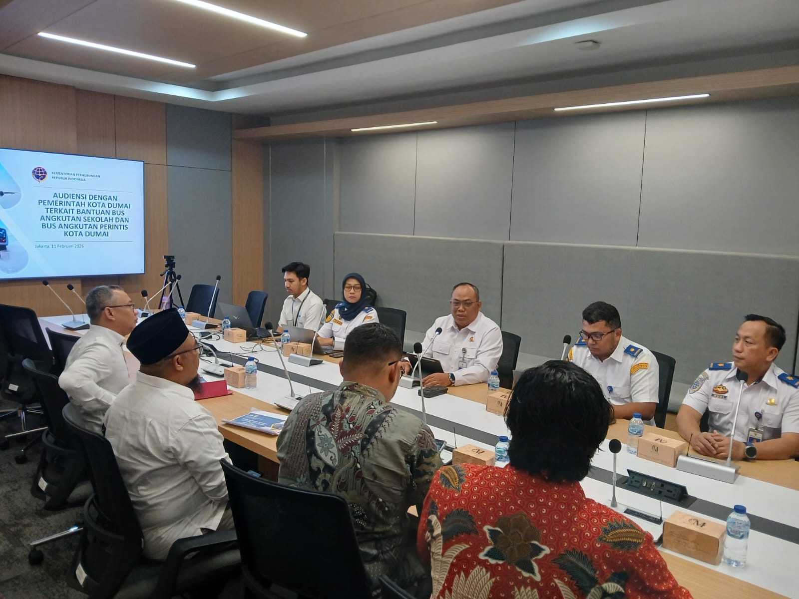 Disambut Staf Ahli Menteri Perhubungan RI, Pemko Dumai Paparkan Pengembangan Terminal Peti Kemas dan Bantuan Bus Angkutan Sekolah serta Bus Perintis