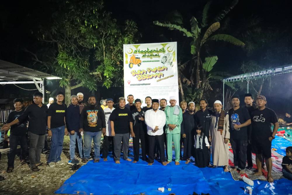 Silaturahmi Ramadan, Wawako Dumai Sugiarto Sambangi Komunitas Scooterist Dumai