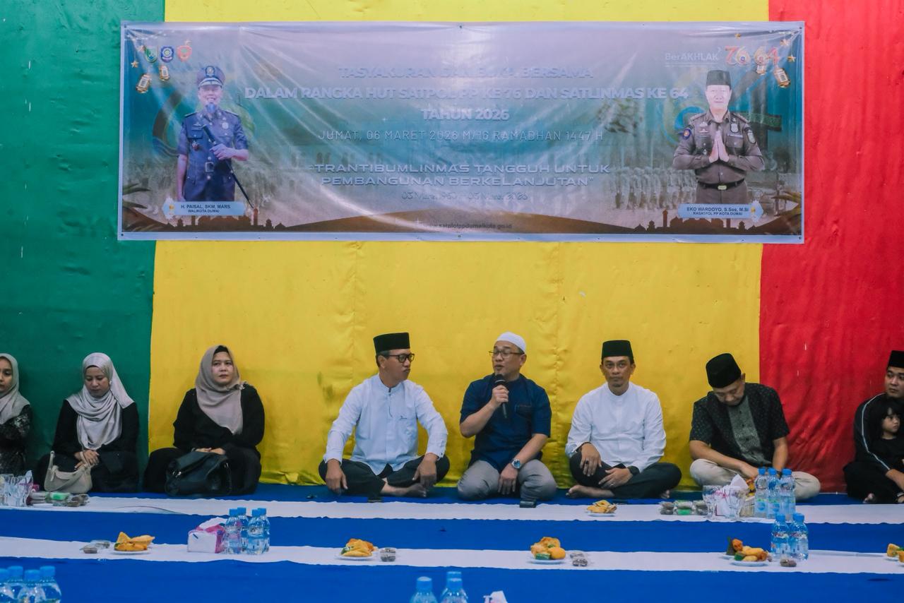 Rayakan HUT Satpol PP ke-76 dan Satlinmas ke-64 Dengan Buka Bersama, Sekdako: Semangat Praja Wibawa Harus Melekat Di Insan Satpol PP Kota Dumai