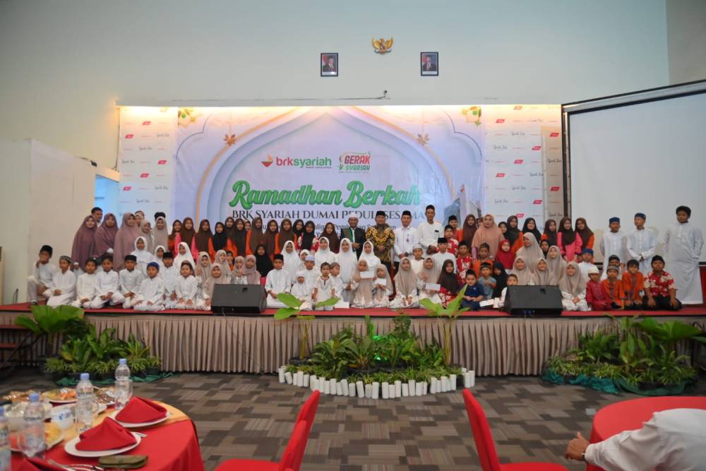 Wawako Sugiyarto Hadiri Agenda ‘Ramadan Berkah’ BRK Syariah Dumai: Berbagi Kebahagiaan Bersama 100 Anak Yatim