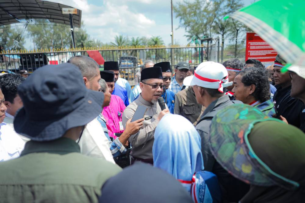 Berlangsung Aman dan Kondusif, Sekda Fahmi Rizal Bersamai Aksi Damai Forum Pejuang Tanah Sudirman di PHR