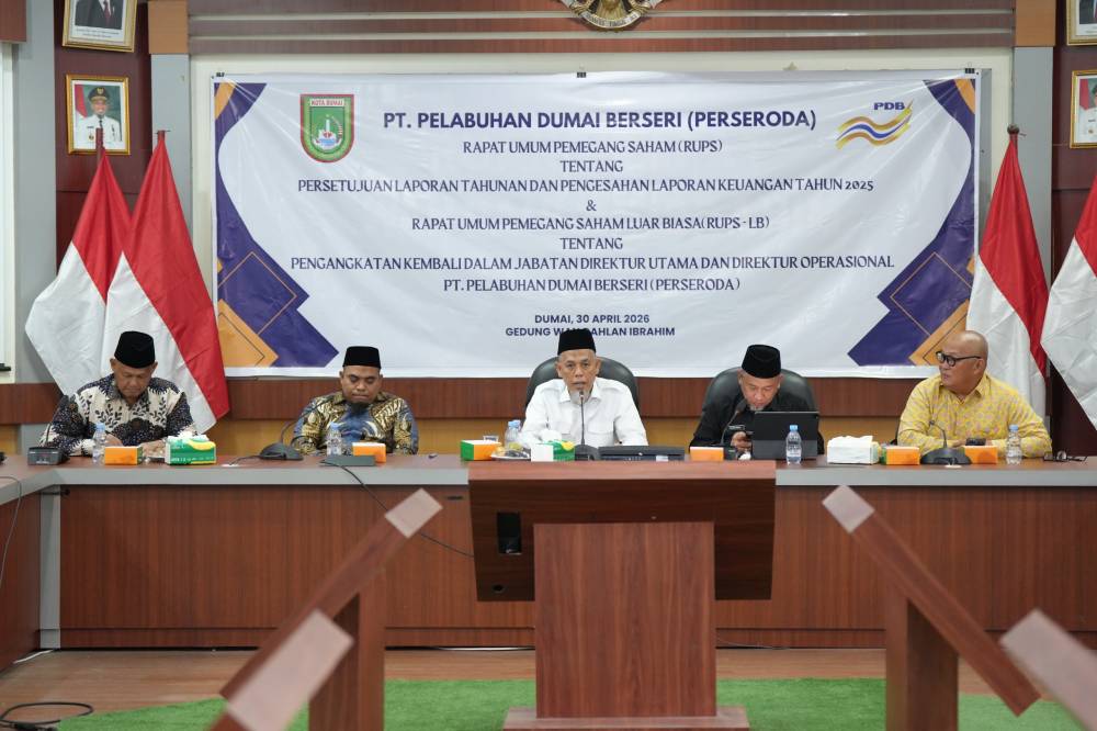 RUPS dan RUPSLB PT. Pelabuhan Dumai Berseri Berjalan Sukses, Wako Paisal Apresiasi Pertumbuhan Bisnis PT.PDB