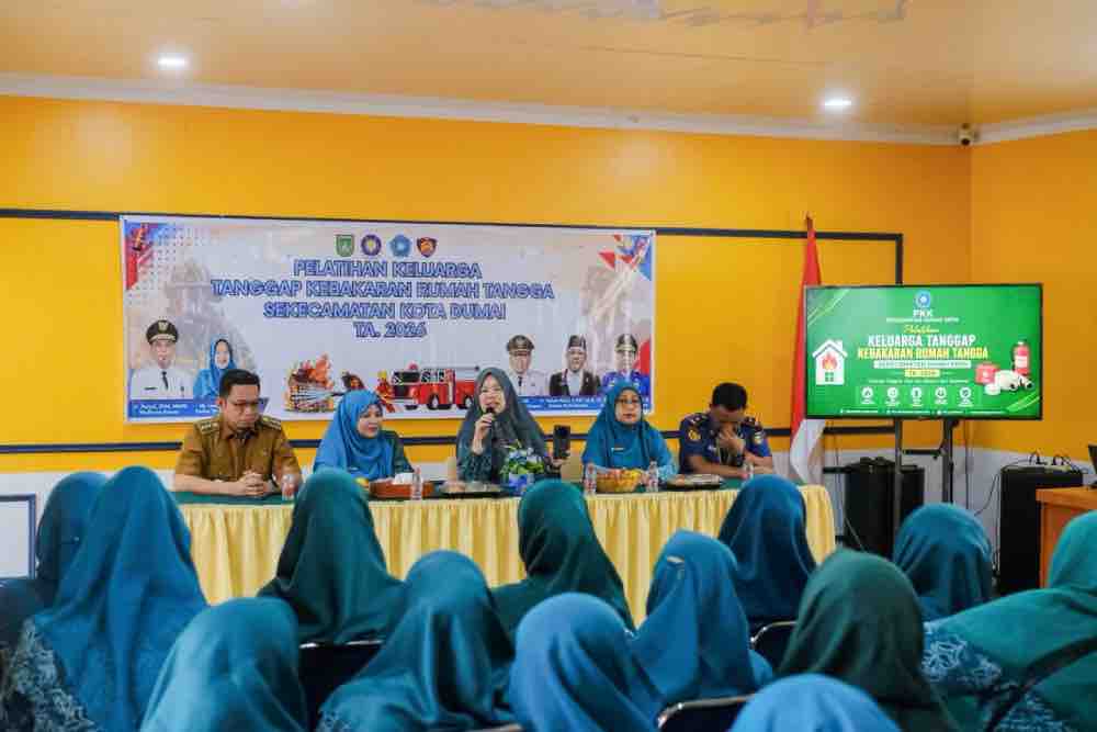 Cegah Kebakaran Sejak Dini, Ketua TP PKK Dumai Buka Pelatihan Keluarga Tanggap Kebakaran Rumah Tangga