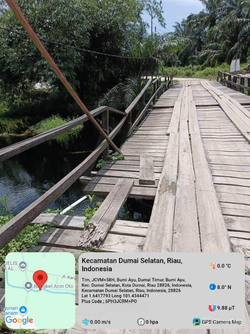 Banjir Dumai Rusak Jembatan Penghubung di Kelurahan Bumi Ayu, BPBD Usulkan Rekonstruksi Darurat