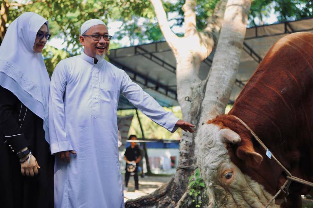 Sekdako Fahmi Lakukan Penyembelihan Sapi Kurban Bantuan Presiden Prabowo di Masjid Paripurna Al-Manan
