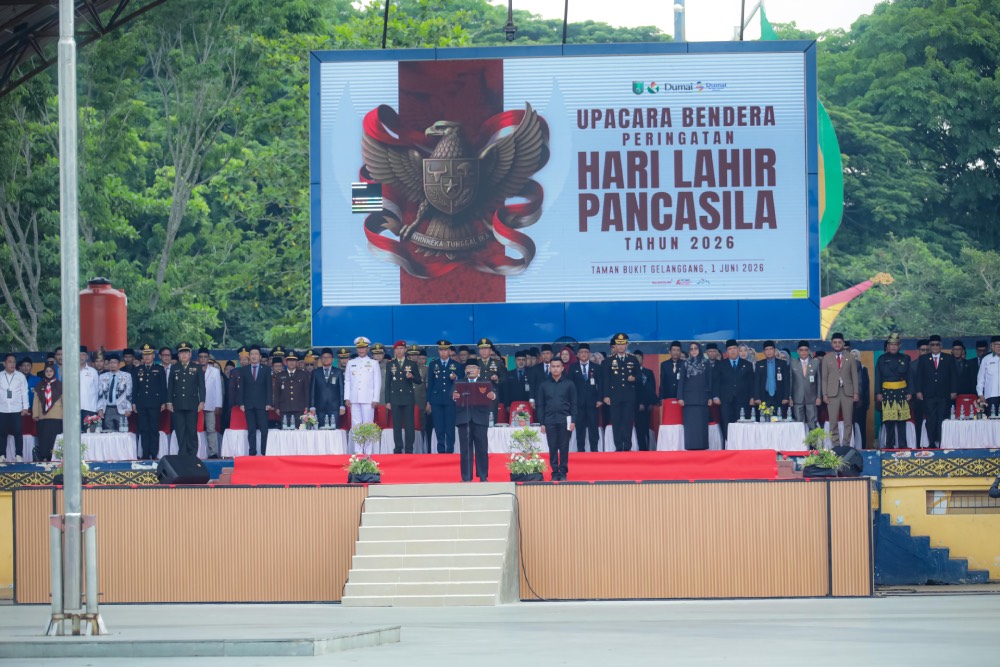 Pimpin Upacara Bendera Harlah Pancasila, Wawako Sugiyarto: Pastikan Setiap Kebijakan Publik di Dumai Berlandaskan Keadilaan Sosial