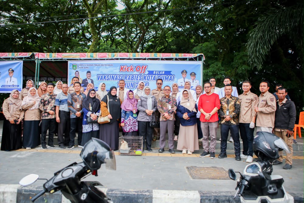 Sukseskan Kick Off Bulan Vaksinasi Rabies Riau 2026, Pemko Dumai Lampaui Target Sasaran