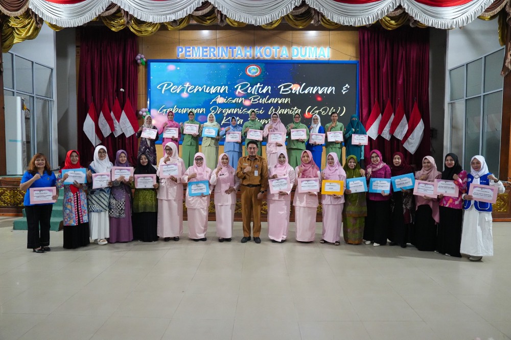 GOW Kota Dumai Gelar Pertemuan Rutin dan Arisan Bulanan, Dirangkai Penyerahan Sertifikat Penghargaan