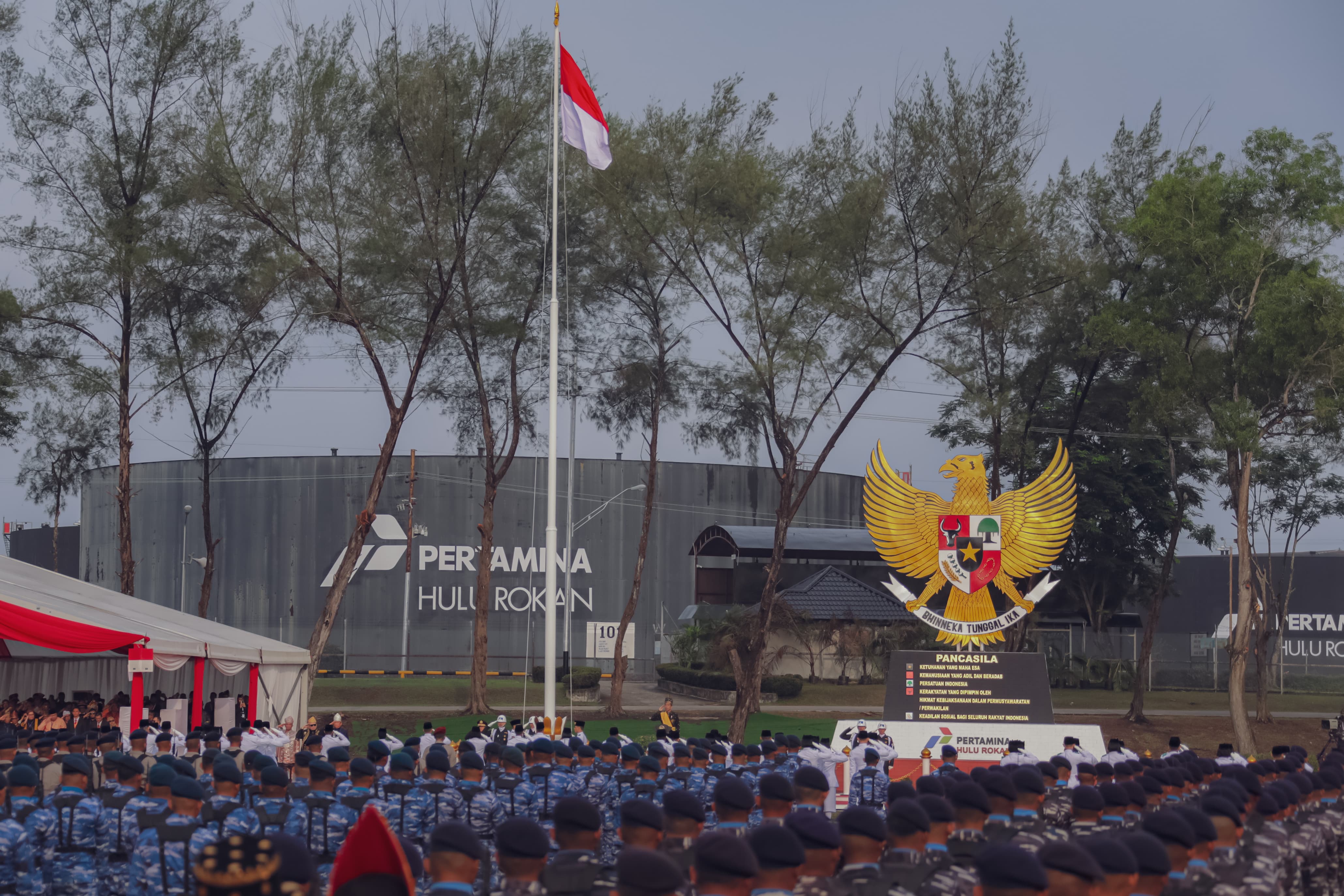 Jokowi Hadir didampingi Sejumlah Menteri, Upacara Harlah Pancasila di Kota Dumai Berlangsung Khidmat