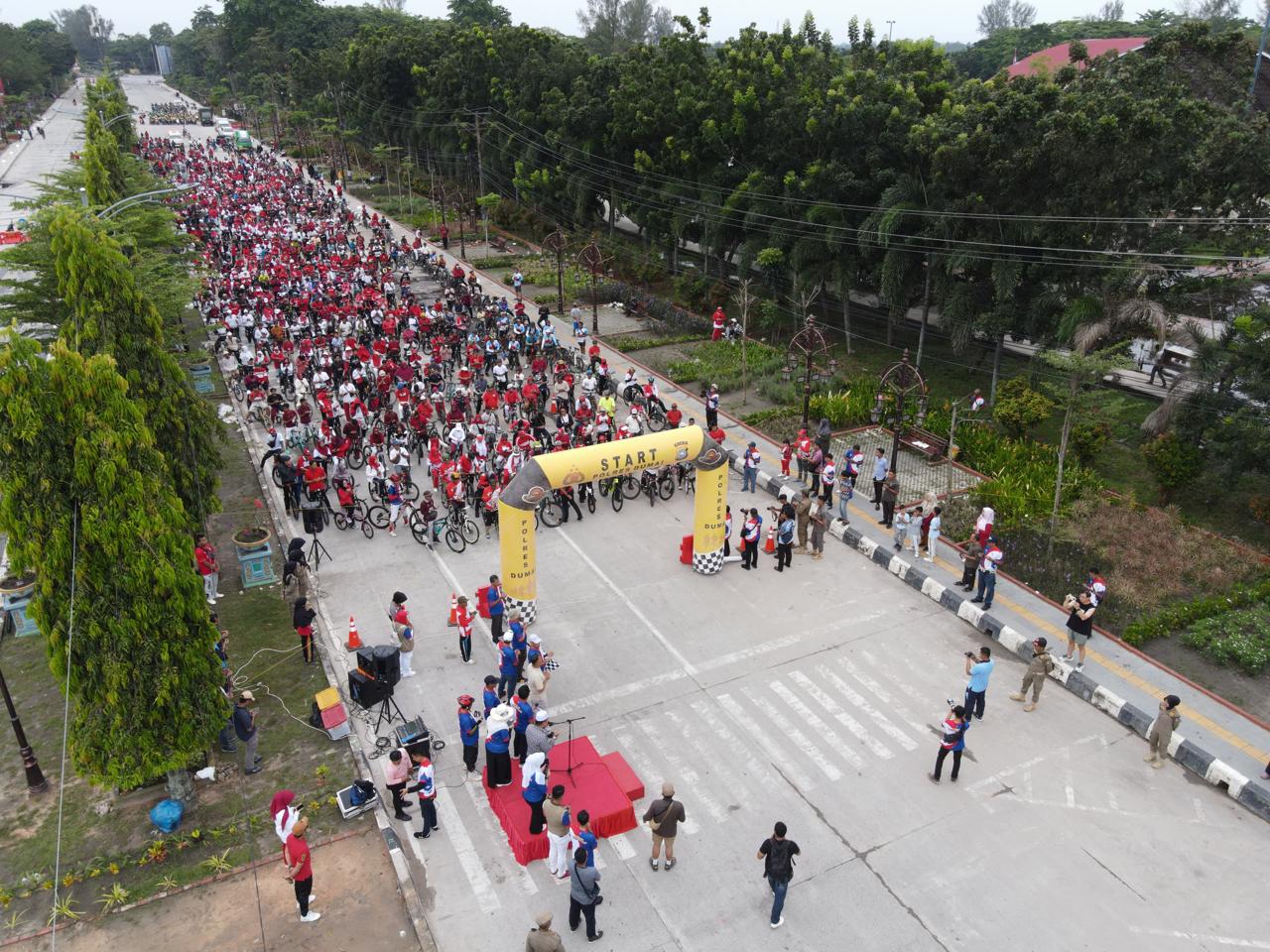 Fun Bike Dan Riding Kebangsaan Kota Dumai Tarik Antusias Besar Dari Ribuan Masyarakat