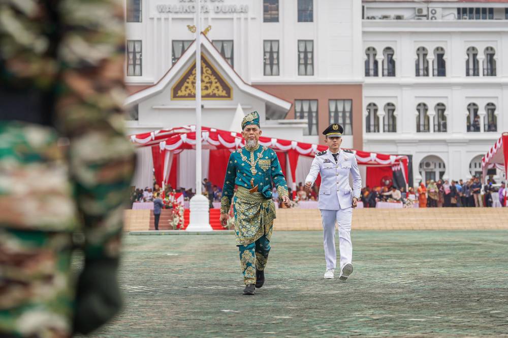 Upacara HUT ke-76 Republik Indonesia di Dumai Berjalan Lancar Meski Diguyur Gerimis - 3