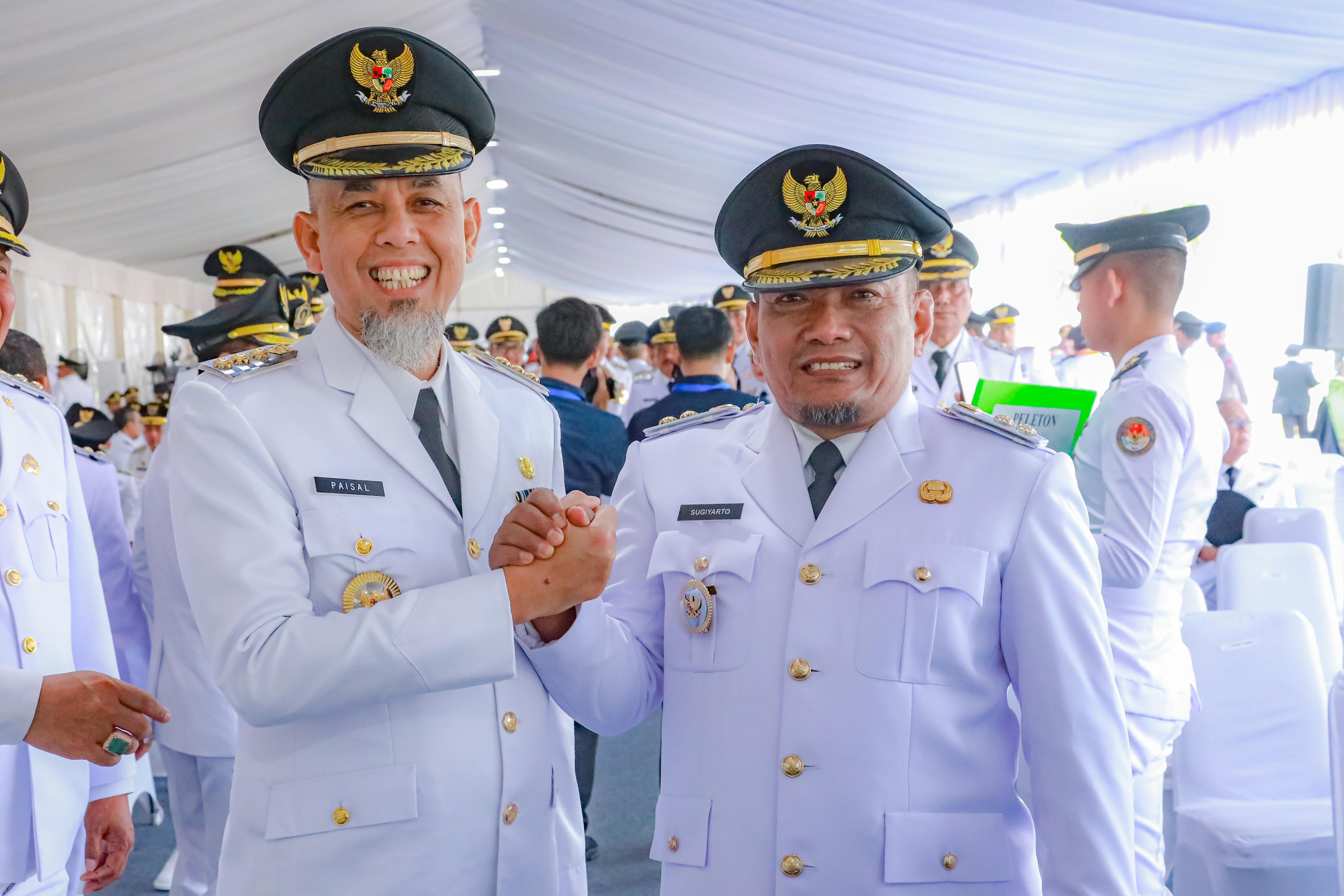 Wako Paisal Dan Wawako Sugiyarto Resmi Dilantik Presiden Prabowo Subianto