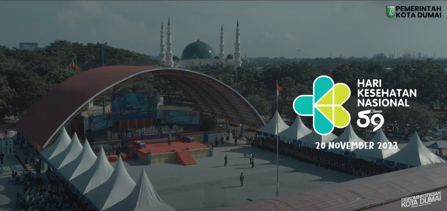 Peringatan 59 Tahun Hari Kesehatan Nasional Tahun 2023, di Taman Bukit Gelanggang Kota Dumai