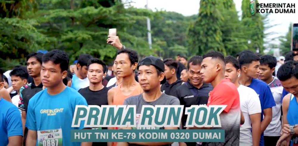 Prima Run 10K Kodim 0320 Dumai dalam Rangka HUT TNI ke 79 Tahun 2024