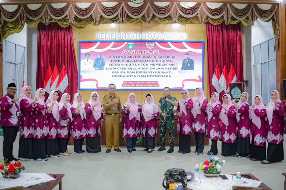 Sosialisasi Aktualisasi Nilai Pancasila, di Gedung Sri Bunga Tanjung Kota Dumai Tahun 2024
