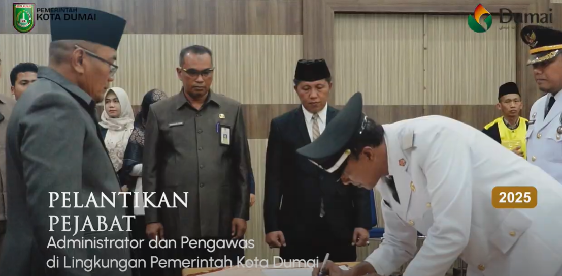  Pelantikan Pejabat Administrator & Pengawas dilingkungan Pemerintah Kota Dumai Th.2025