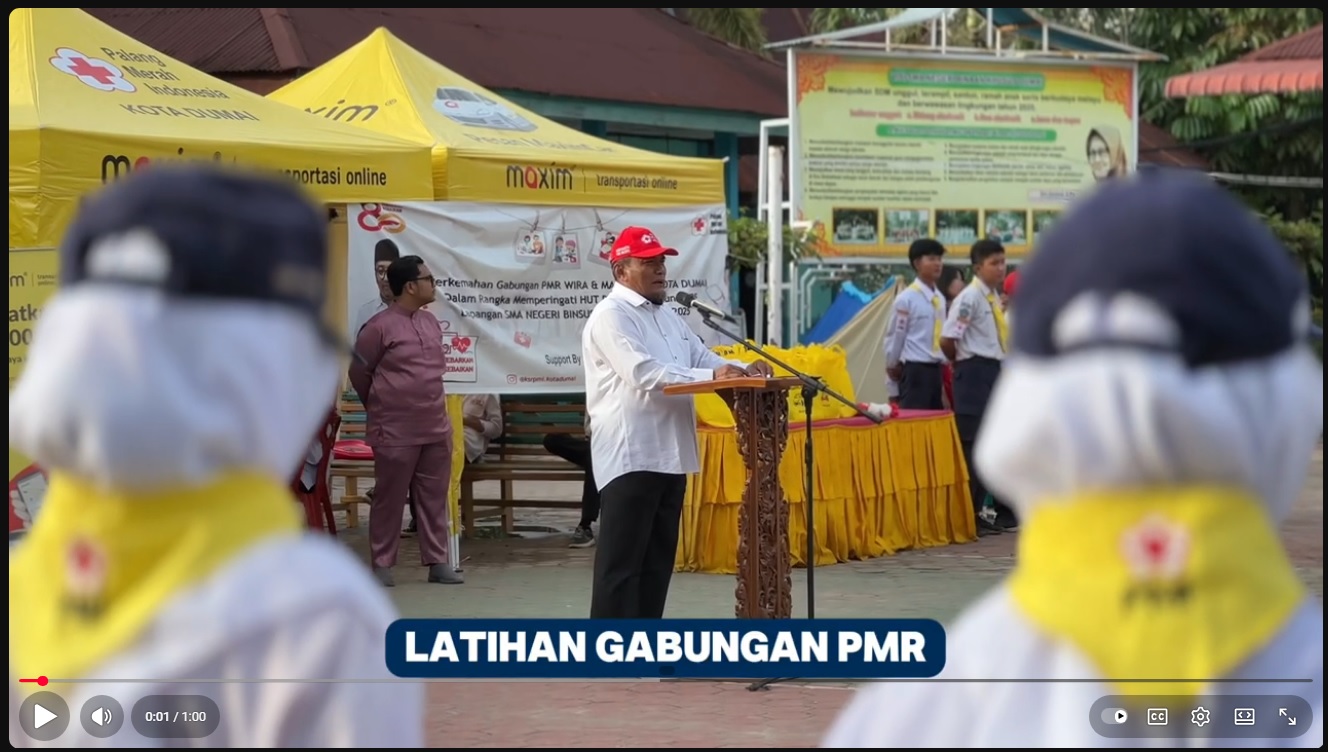 Upacara Pembukaan Latihan Gabungan dan Perkemahan Palang Merah Remaja Se Kota Dumai Tahun 2025