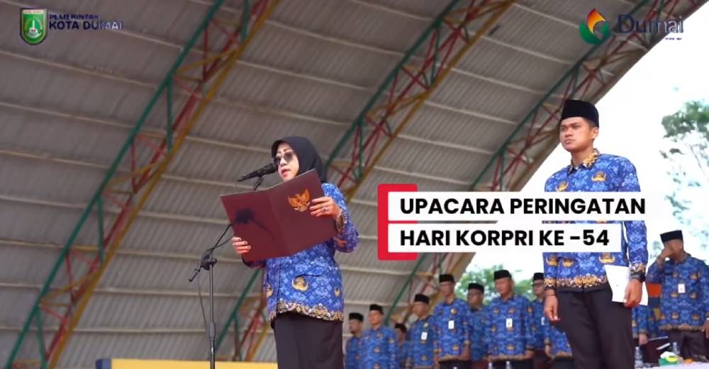 Upacara Peringatan Hari KORPRI Ke 54 Di Kota Dumai Tahun 2025